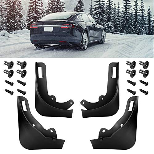 Für Tesla Model Y Schmutzfänger Splash Guards Kein Bohren erforderlich schwarz (4er-Set)