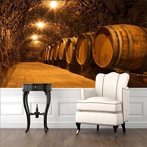 Alte Weinkellerwände Aus Eichenfässern Bierbar Ktv Industrielle Dekoration 3D Tapeten Wanddekoration Fototapete Sofas Wohnzimmer Wandbild Schlafzimmer-200cm×140cm