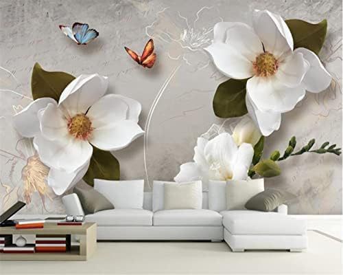 XLMING Vintage Große Blume Küche Esszimmer Arbeitszimmer Wohnzimmer TV Hintergrund Wand 3D Tapete-350cm×256cm