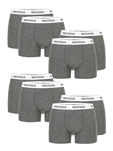 WOTEGA Joe Moderne Unterhose Männer Boxershorts Herren Baumwolle Unterwäsche Männer, 8er Pack, Schwarz (Phantom 194205), M