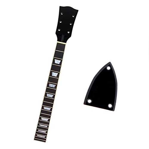 E-Gitarren-Hals Für LP-Teile, Ersatz, 22 Bünde, Ahornhals, Palisander-Griffbrett, Schwarz Glänzendes Set Gitarre Hals Ersatz