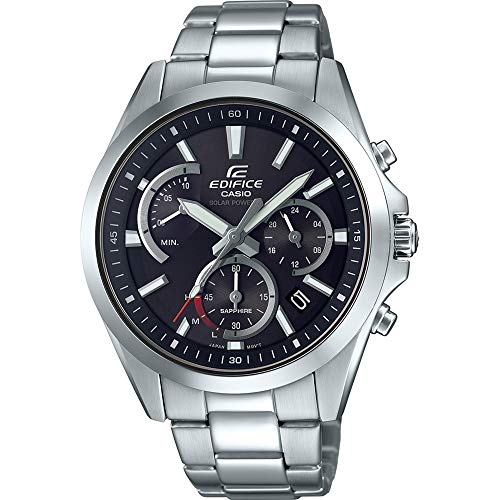 Casio Herren Analog Solar Uhr mit Edelstahl Armband EFS-S530D-1AVUEF