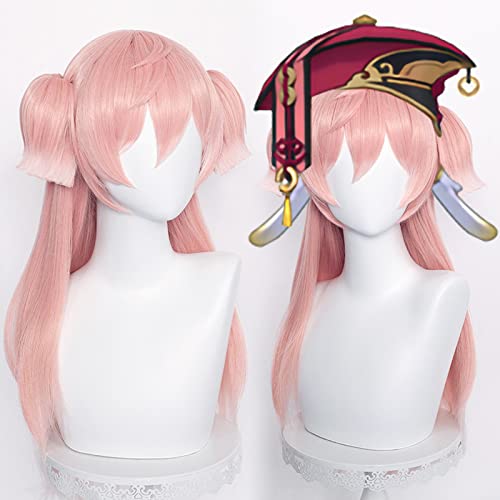 LINLINCD-Wig Anime Cosplay Genshin Impact Ganyu God Abeduo Shenli Aya Hua Yaoyao Dayins Leib Paimeng Sangsu Sugar Cos Wig Smoky Wig