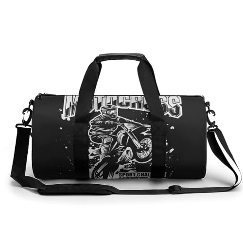 Motocross Sport Duffel Bag Sporttasche Reisetasche Handgepäck Tasche Schwimmtasche Weekender Bag 45x23x23cm