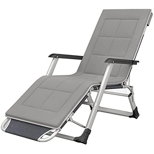 UOSIQOTE Liegestuhl, zusammenklappbar, Schwerelosigkeits-Loungesessel, Liegestühle, Baumwollkissen, für Garten, Außenterrasse, Sonnenliegen, Bett, Liegestuhl mit Kopfkissen