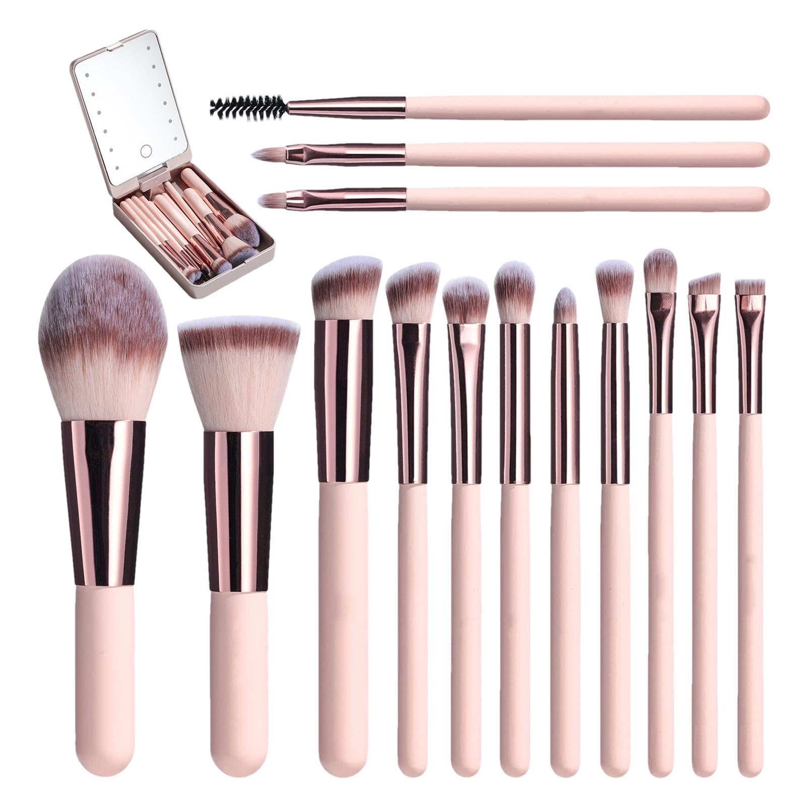 Reise-Make-up-Pinsel-Set, Make-up-Pinsel-Set | Kleines Make-up-Pinsel-Set, Make-up-Pinsel-Set, 14 Stück | Leichtes Make-up-Pinsel-Set, Make-up-Pinsel-Werkzeuge für Ausflüge und Reisen