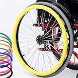 1 Paar Silikon Rollstuhl-Schubradabdeckungen 24 Zoll Sport Rollstuhlabdeckungen Rutschfeste Handschiebeabdeckung Rollstuhlzubehör Handschiebering-Schutzbezug For Alle Rollstühle(Color:6)