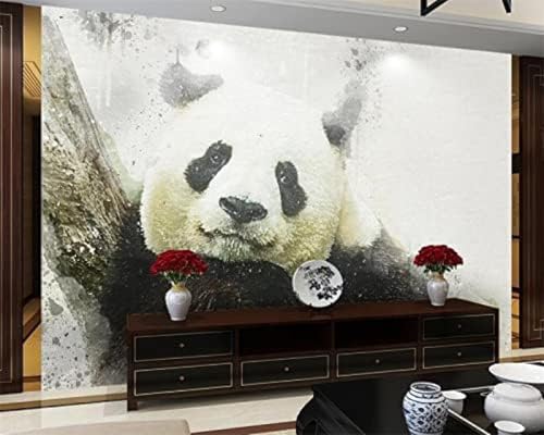 XLMING Handgemalter Grauer Panda In Aquarell Und Tinte 3D Tapete Wohnzimmer Sofa Schlafzimmer Esszimmer Home Dekoration Wand-150cm×105cm