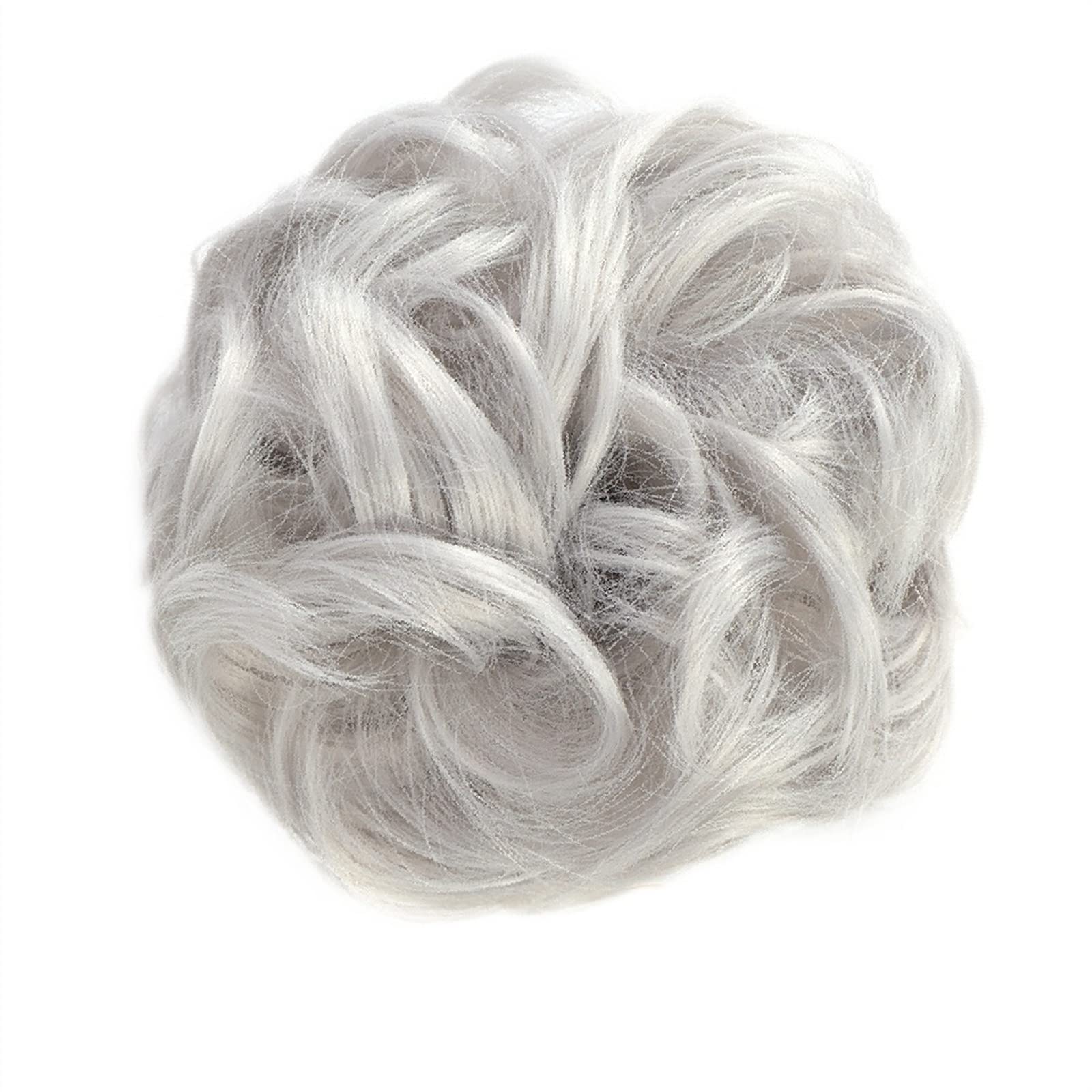 Bun Haarteile Lockiges gewelltes Haargummi-Donut-Chignon-Haarteil for Frauen, unordentlicher Dutt, Haarverlängerungen, synthetischer Haarknoten, elastisches Band, Haargummis, Hochsteckfrisur, Pferdesc