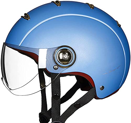 Vintage Halbhelme Jet-Helm · Motorrad-Helm Roller-Helm Scooter-Helm Moped Mofa-Helm Chopper Retro Vespa Vintage Biker Helmet · DOT/ECE Zulassung Mit Visier Offenem Gesicht Helm