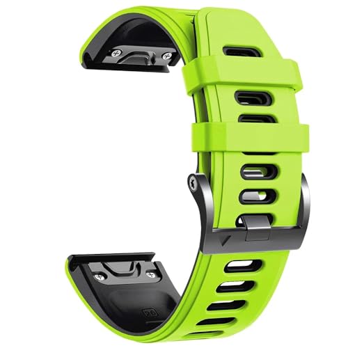 OPKDE Sport-Silikon-Uhrenarmband für Garmin Fenix 7, 7X, 6, 6X, Pro, 5X, 5 Plus, 3HR 935, 22 mm, 26 mm, EasyFit, Schnellverschluss-Armband, 26mm For Fenix 5X 5XPlus, Achat