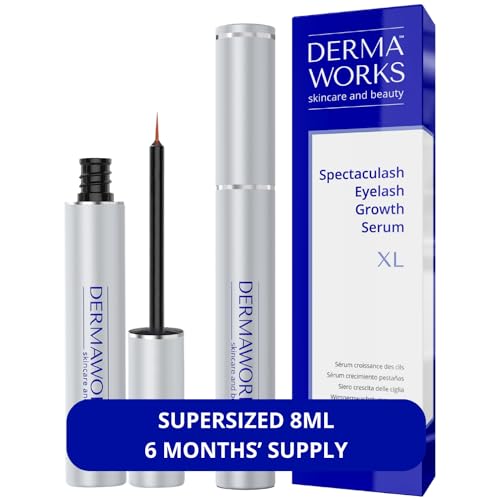 WIE IN VOGUE UK GESEHEN: Spectaculash Lash Serum XL 8ml – Wimpernserum für Wachstum und Dicke – Peptidserum – Wimpernverstärkendes Serum – Rapid Eyelash Growth Serum von DERMAWORKS