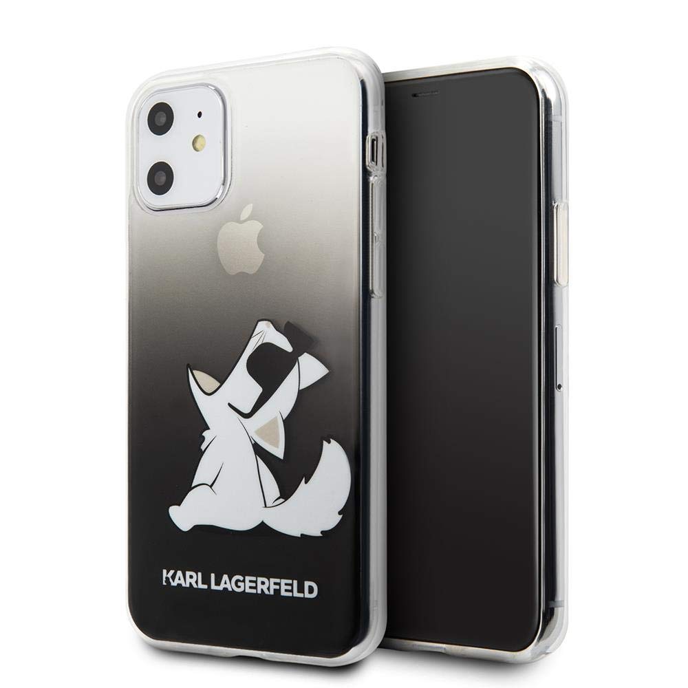 KARL LAGERFELD Eine Hülle aus der Choupette Fun-Serie KLHCN61CFNRC für das iPhone 11, transparent