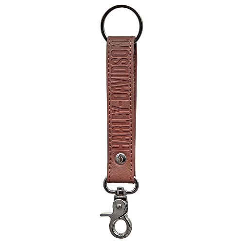 Harley-Davidson Bar & Shield Silhouette Brown Vinyl Strap Schlüsselanhänger