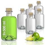 9 Apothekerflaschen leer 500 ml Glas Flaschen Essigflaschen Ölflaschen Schnapsflaschen Likörflaschen zum selbst befüllen VERSAND INNERHALB 24 STD!