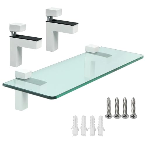 YIHANSS Duschablage 2021, Badezimmer-Glasregal, Duschregal, Wandmontage, 7 mm Regalhalterung aus gehärtetem Glas, Badezimmerzubehör, Badezimmer-Organizer (Farbe: D) (C)