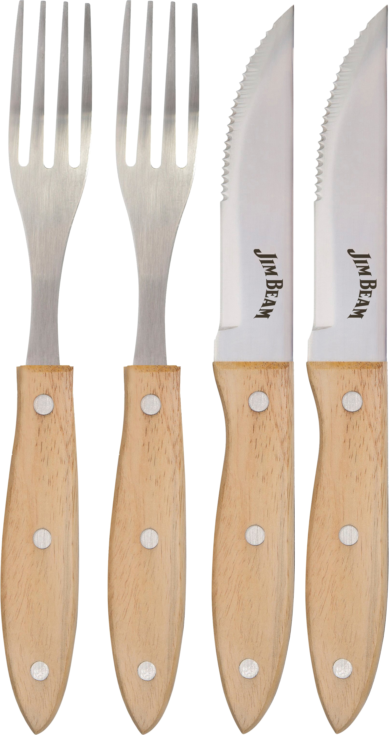 Jim Beam BBQ Steakbesteck "Gabel & Messer", (Set, 4 tlg.)