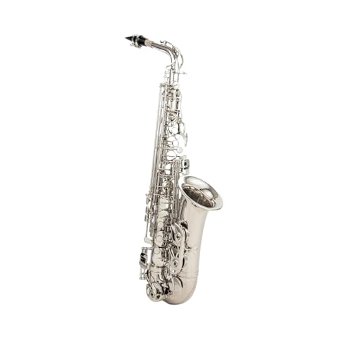 Alto Eb Tune Saxophon Messing Musikinstrument Nickel Lack Sax Mit Koffer Mundstück (Color : 02)