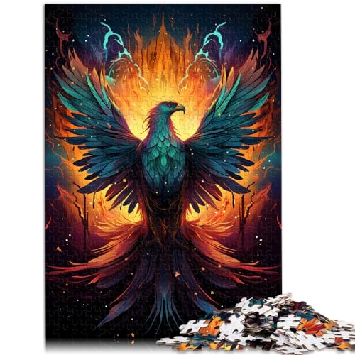 Puzzle für farbenfrohe psychedelische Galaxie-Phönix für Erwachsene, 1000 Teile, Holzpuzzle als Geschenk für die ganze Familie, 1000 Teile (50 x 75 cm)