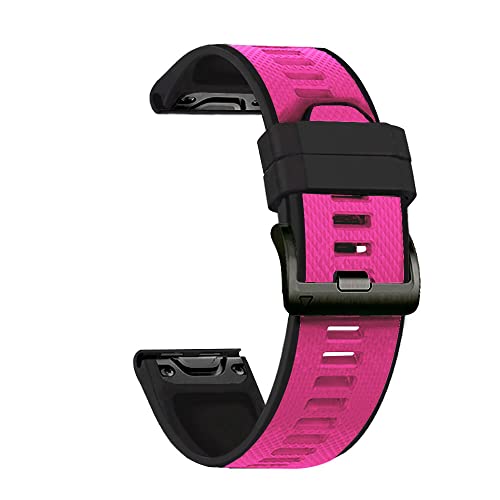 NEYENS Colorfu Ersatzarmband für Garmin offizielle Schnalle, Silikon-Schnellverschluss-Armband für Fenix 5X/5/3/3HR/6/6X/Forerunner 935/945, 26MM Fenix 6X 5X, Achat