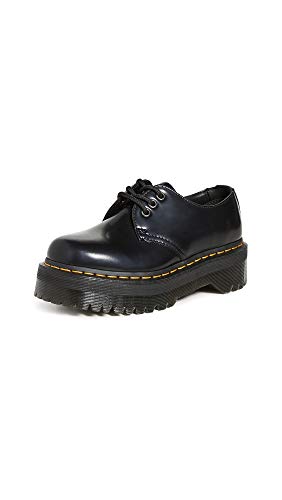 Dr. Martens Unisex 3 Eye Shoe Oxford, Black Polished Smooth, 36 EU