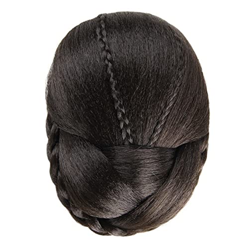 Haarknoten Geflochtener Dutt, elegantes Haarteil, synthetisches geflochtenes Chignon-Haarteil mit integrierten Kämmen for Frauen und Mädchen, Party, Hochzeit, Tanzen, Haar-Accessoire Haarschmuck Damen