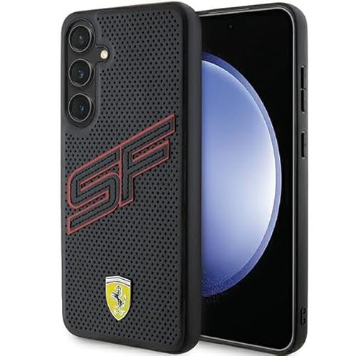 CG Mobile Ferrari FEHCS24SPINK Hülle Für S24 S921 Schwarz hardcase Big SF Perforated