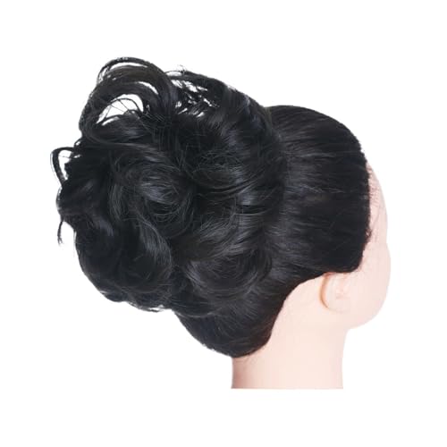 Haarteile Haarknoten Synthetischer unordentlicher Haarknoten, Chignon, Haargummis, gefälschtes Haarband, Zopf, elastischer Haarteilschwanz for Frauen, synthetischer Wickel, lockiger Pferdeschwanz Bröt