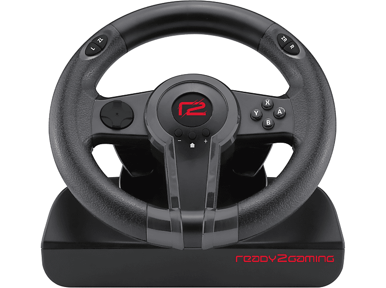 READY 2 GAMING Nintendo Switch Racing Wheel, Lenkrad mit Pedalen, Schwarz