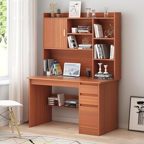 Moderner Home-Office-Schreibtisch mit Ablagefläche, Schreibtisch-Arbeitsplatz mit Schrank und Bücherregal, Computer-Laptop-Schreibtisch mit Ablage,C,120x45x163cm(47x18x64)