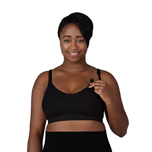 Bravado! Basics Damen Komfort Schwangerschafts-BH und Still-BH verstellbar, nahtlos, S-XXL, Schwarz, X-Large