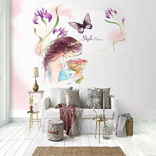 Cartoon Mädchen Portrait 3D Tapeten Wanddekoration Fototapete Sofas Wohnzimmer Wandbild Schlafzimmer-400cm×280cm