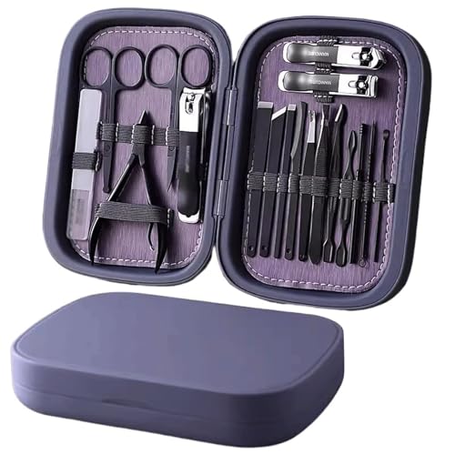 Maniküre/Pediküre Set Nagelknipser-Set, Nagelknipser for Herren, Haushalts-Pediküre, originelle Dekoration, Fußhautschere, Werkzeugzange Nagelpflege-Werkzeuge(Purple)