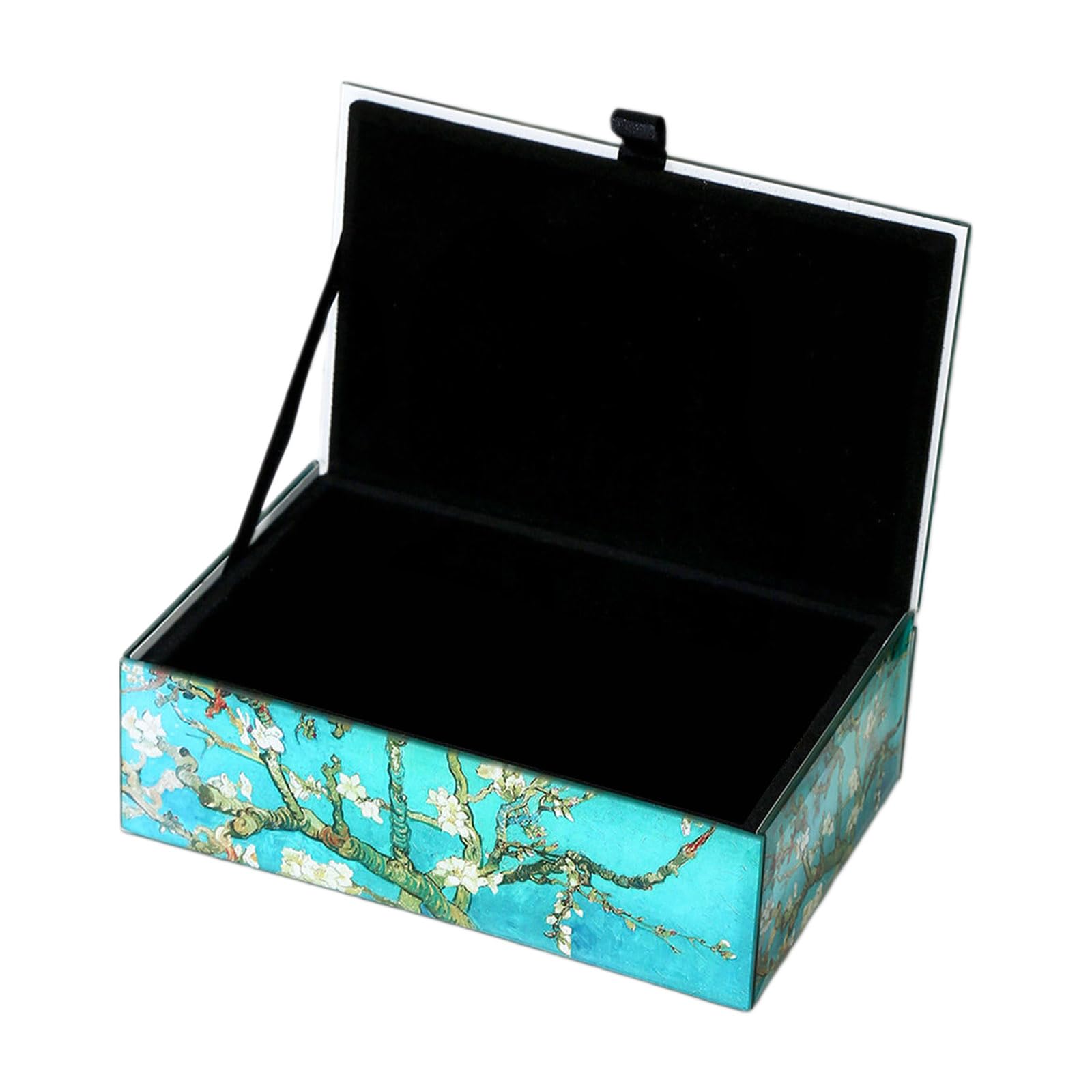 Zdprkqzvz Einzigartige Blumen Glas Schmuck Display Box Praktische Abschnitte Wohnaccessoire Zum Organisieren Von Halsketten Und Schmuckstücken