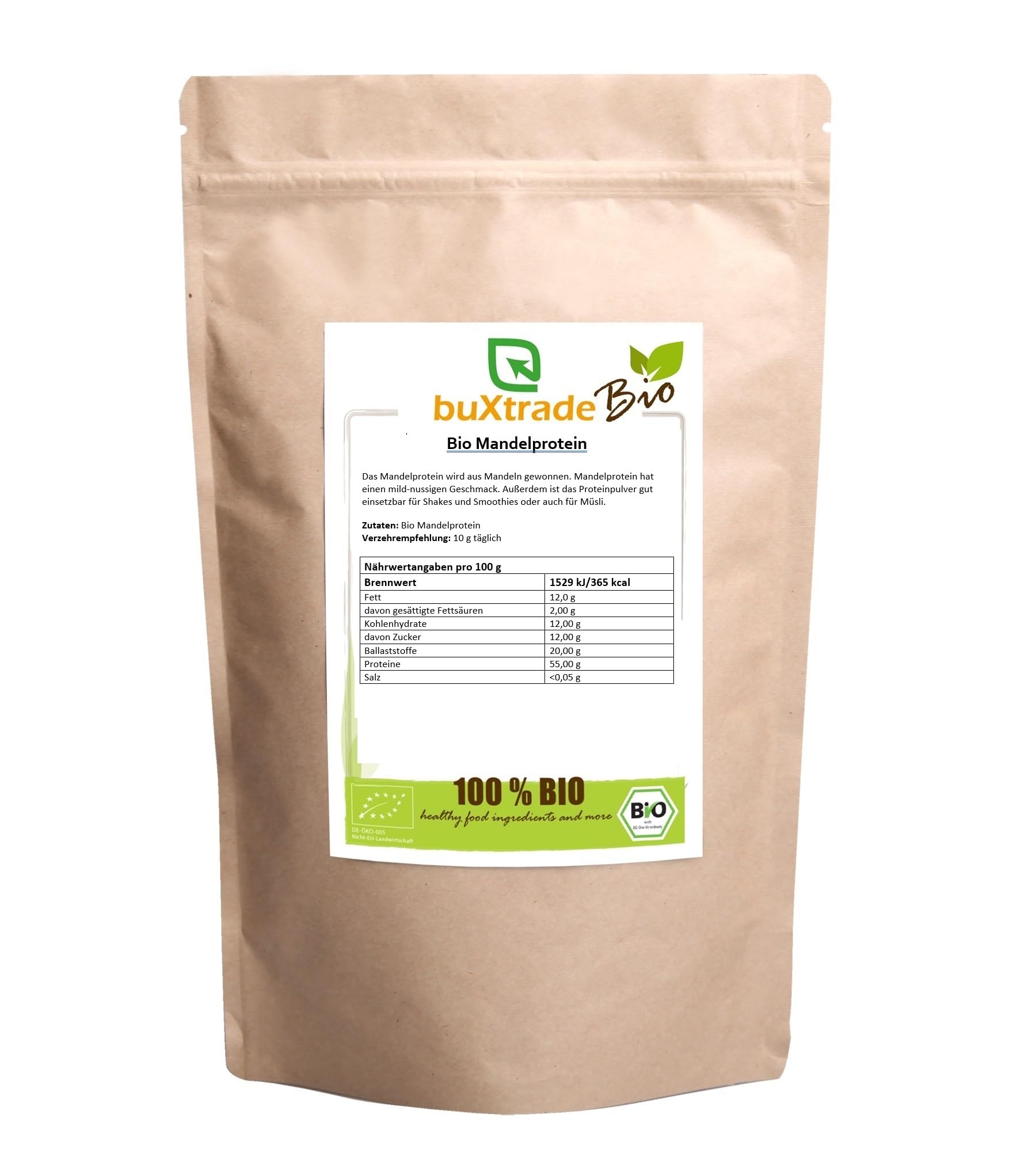 25 kg Bio Mandelprotein | Mandelprotein Pulver | Proteine | Buxtrade | BIO