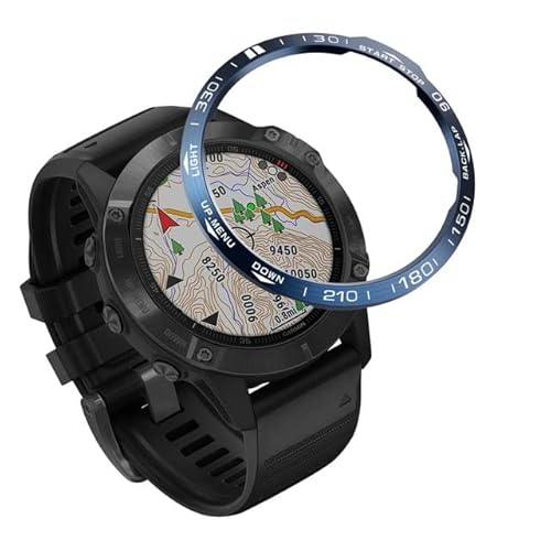 BANDKIT Schutzhülle für Garmin Fenix 7 6 6X Pro 5 Plus Smartwatch, Edelstahlabdeckung, kratzfester Schutzring (B, für Fenix 6–6 Pro)