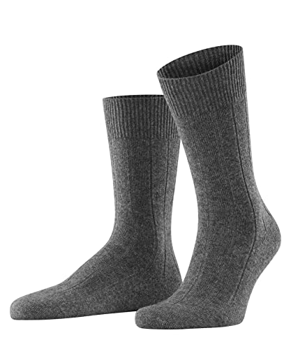 FALKE Herren Lhasa Rib M SO 1 Paar Business Socken, Blickdicht, Grau (Light Grey Melange 3390), 39-42