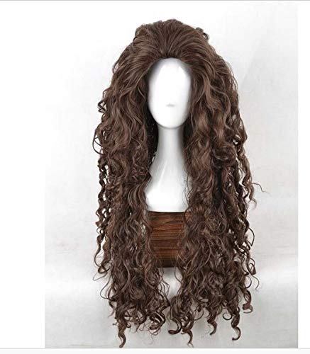 LINLINCD-Wig Anime Cosplay Film Figure Bellatrix Lestrange Long E Wavy Synthetic Wigs Heat Resistant Cosplay Costume Wig