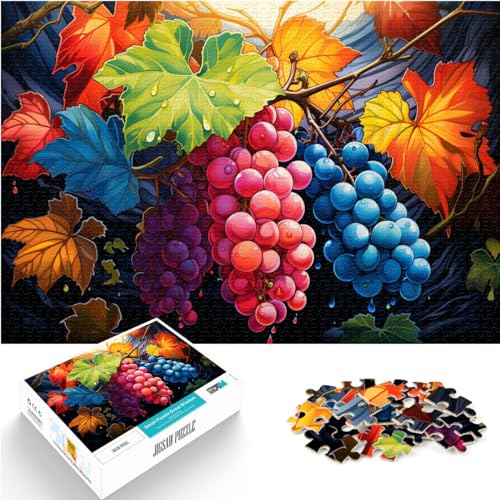 Puzzles Lernspiele Bunte Mahonia-Trauben 1000 Puzzles für Erwachsene Holzpuzzle Weihnachtswunschliste mit Weihnachtsmann 1000 Teile (50x75cm)