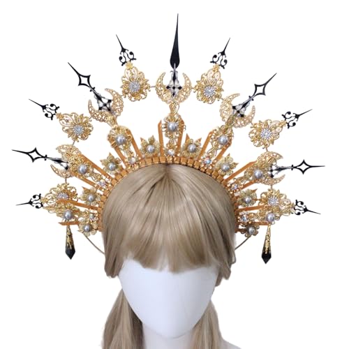 Diademe mit Muttergott-Motiv, Bastelset, Vintage-Kopfschmuck, handgefertigt, Kopfbedeckung, Halloween, Party, Kostüm, Haarband