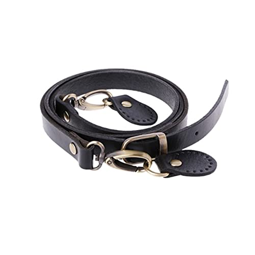 Handtasche Schulterriemen Kette, 120cm Taschen Strap Verstellbarer Gurtband Brauner Abnehmbarer Griff Ersatz für Frauen Umhängetasche Zubehör(BLACK)