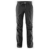 Maier Sports Tajo 2, Herren Wanderhose, Wasserabweisende Outdoorhose für Trekking und Hiking, Praktische Zipp-off-Funktion, PFC-frei, mSTRETCH pro 4 & Dryprotec, Schwarz, 28 (W42/L31)