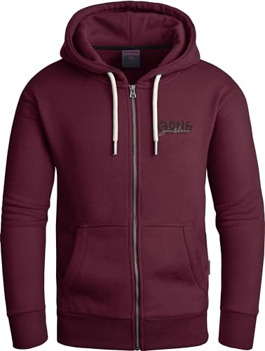 Grin&Bear Hoodie Herren Hoodie Sweatjacke GEC608 Burgund M