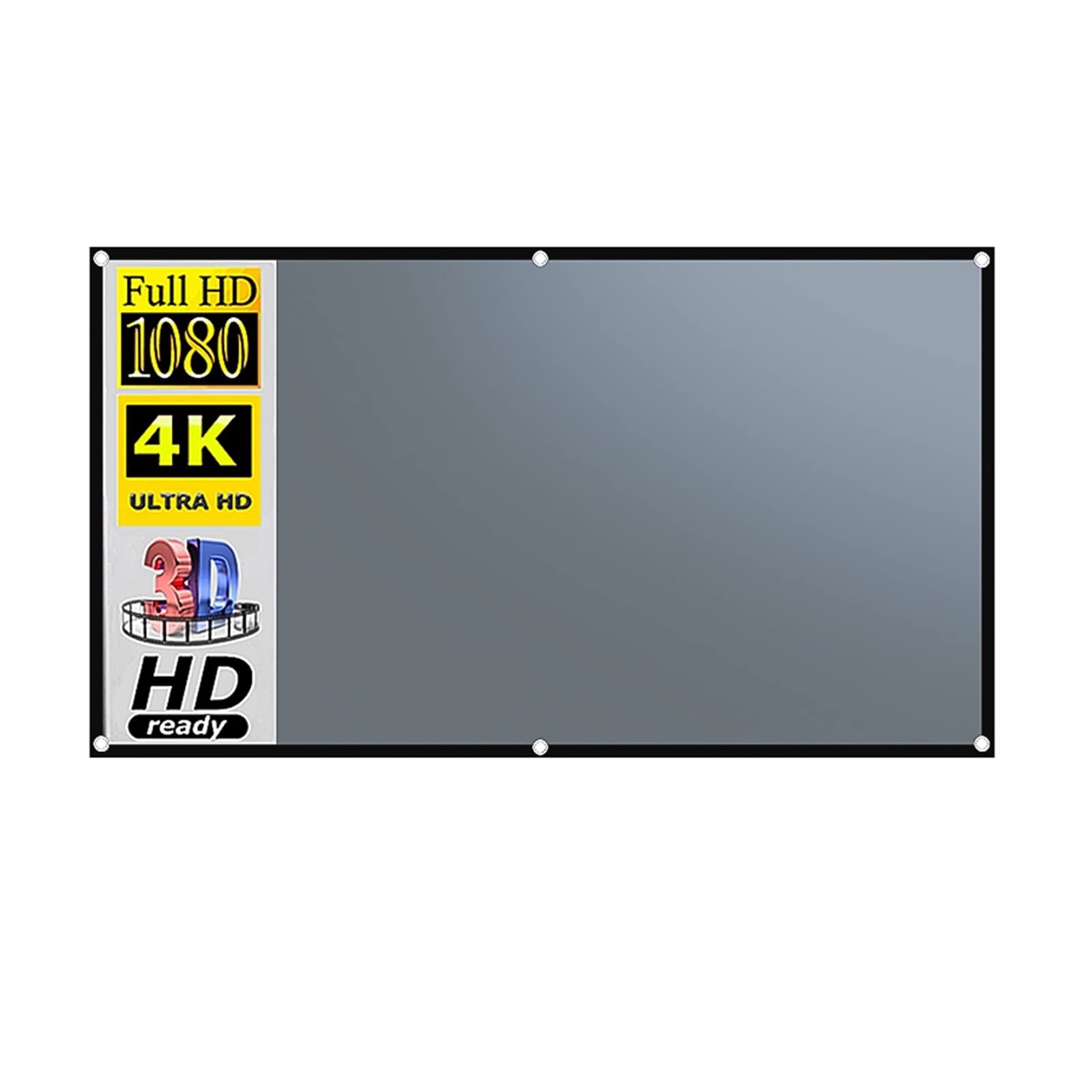 Projektion Anti-Licht Vorhang 16:9 60 84 100 106 120 Zoll 3D HD Outdoor Indoor Tragbare Mit Löcher projektor Bildschirm - Projektorleinwand(72 inch)