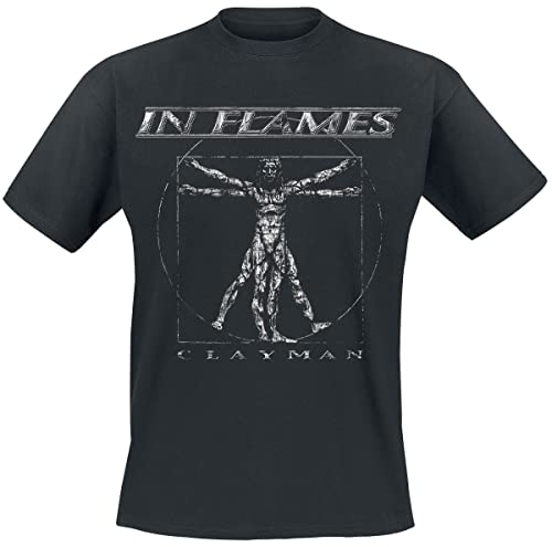 In Flames Clayman Vintage Männer T-Shirt schwarz L 100% Baumwolle Band-Merch, Bands