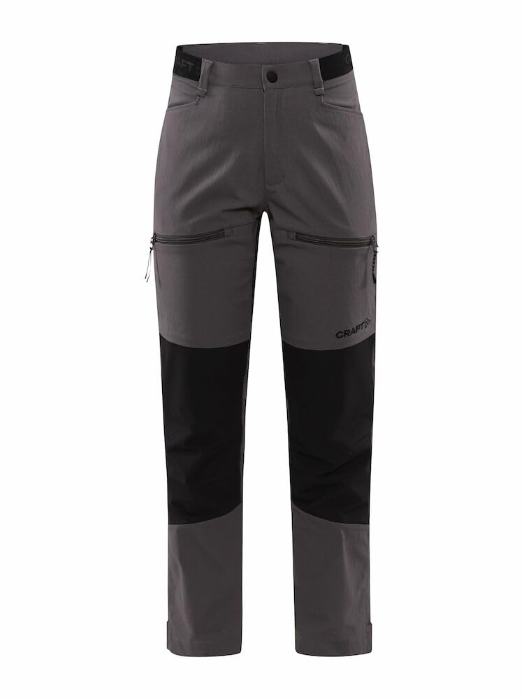 Craft PRO Explore Hiking Pant | Outdoorhose Damen S | Granite | 2 & 4-Wege-Stretchmaterial | Reißverschlusstaschen | Quick Dry Wanderhose Damen | Trekkinghose Damen