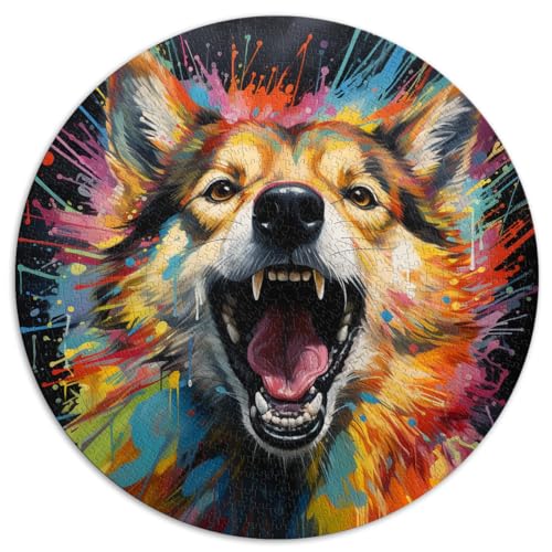 Puzzle für Dingo-Hund, Puzzle für Erwachsene, 1000 Teile, 26,5 x 26,5 Zoll, lustige Puzzles, schwierige Puzzles für Frauen und Männer