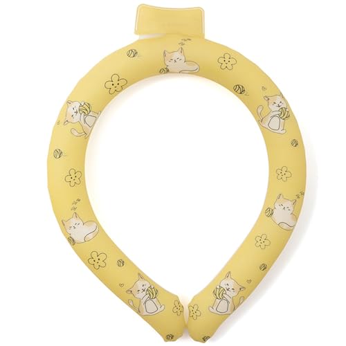 Dr Chilly Ice Ring, Neck Cooling Tube, Cooling Neck Ice Ring, Ice Ring Neck Cooler Freezes in Tap Water, Ice Neck Ring, Neck Coolers for Hot Weather, Dr Chily Ice Ring (Yellow)