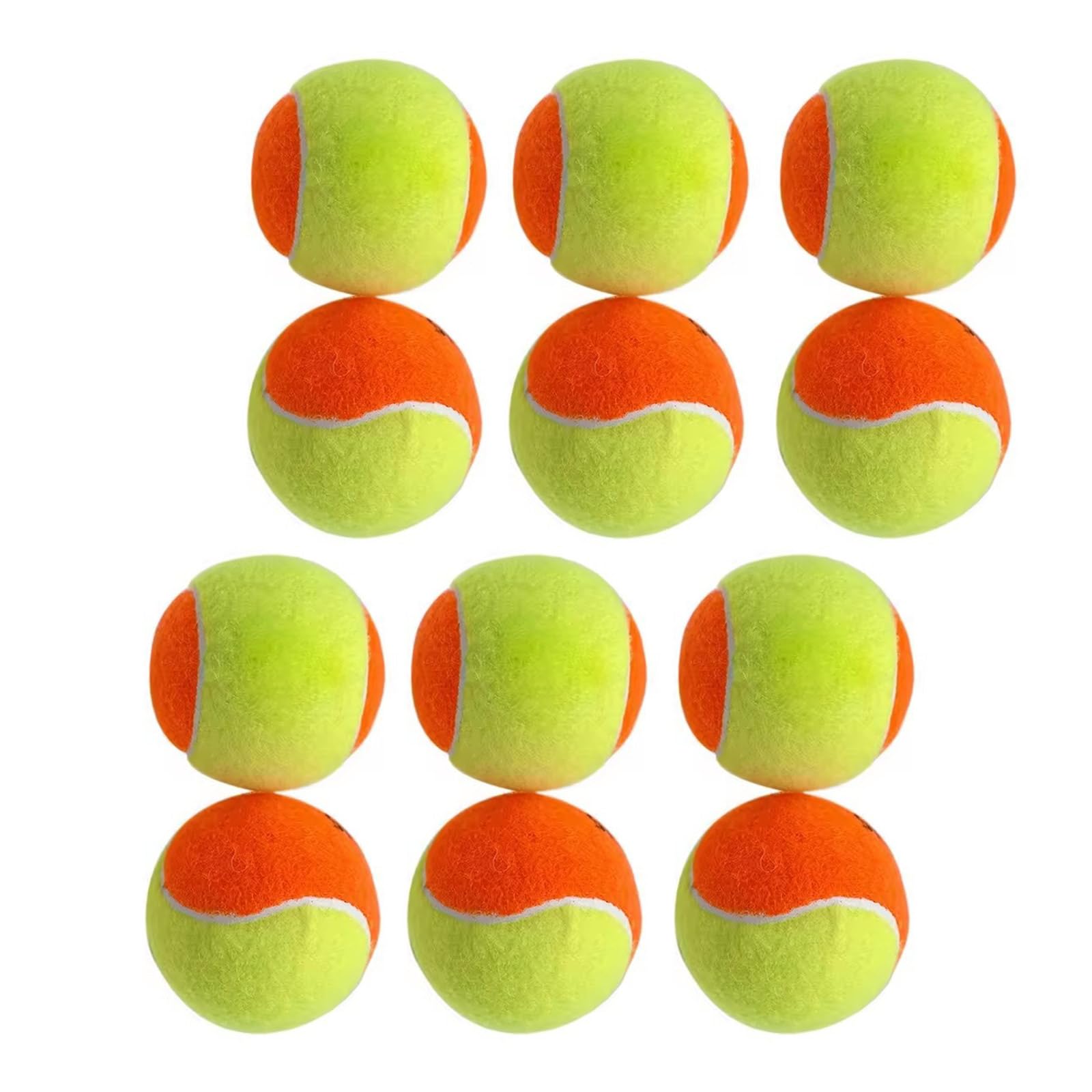 ZHENNB Tennis-Paddleball, Training, Training, Sport, Gummi-Tennis, hohe Elastizität, Stöße, Widerstand, Tennis, 12 Stück