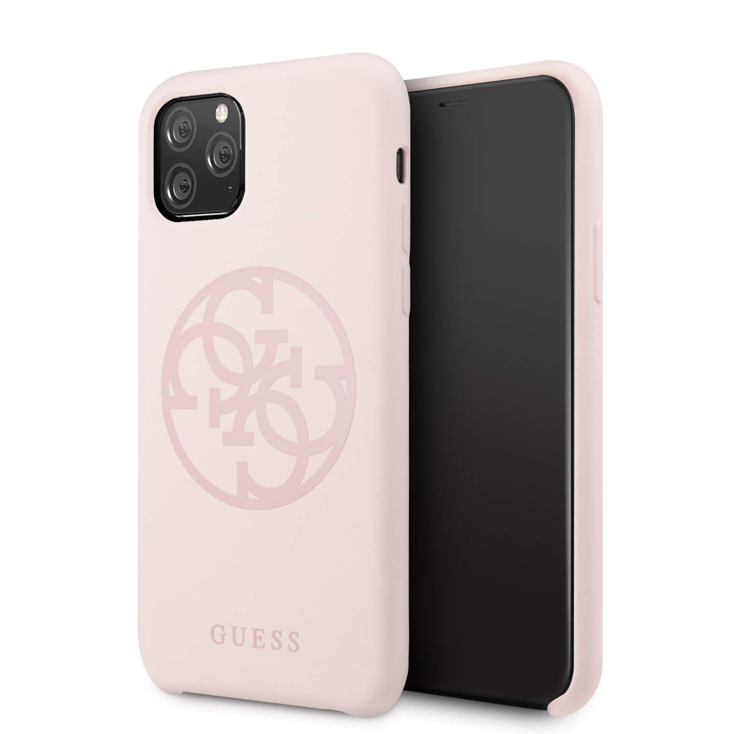 CG MOBILE Schutzhülle für iPhone 11 Pro Max Guess Logo, Hellrosa, GUHCN65LS4GLP